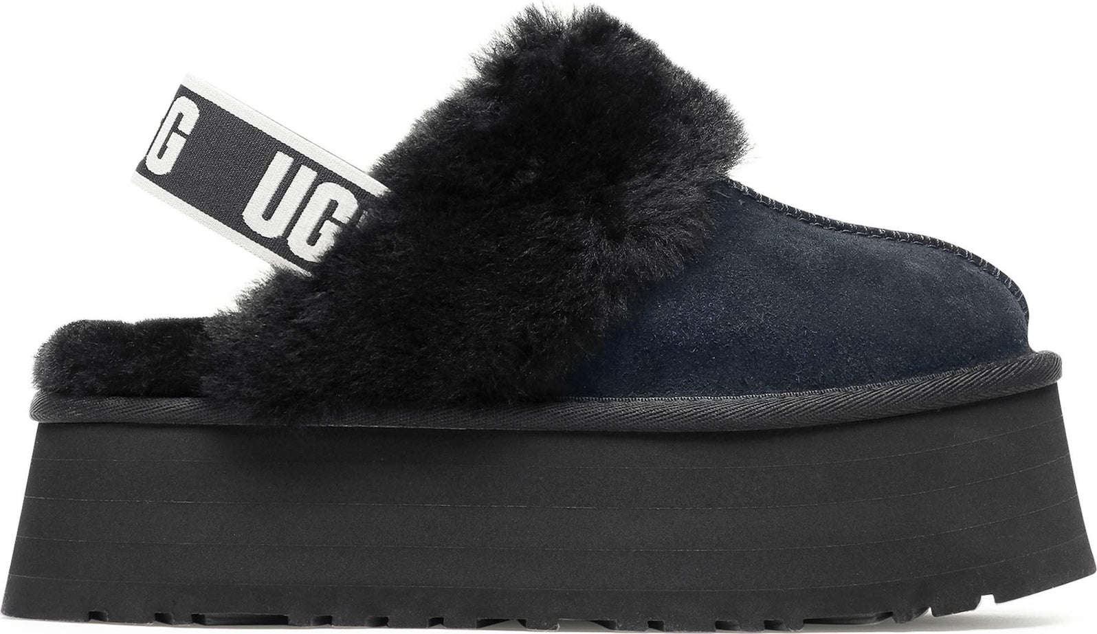 Ugg AustraliaFunkette Κλειστές Γυναικείες Παντόφλες Μαύρες